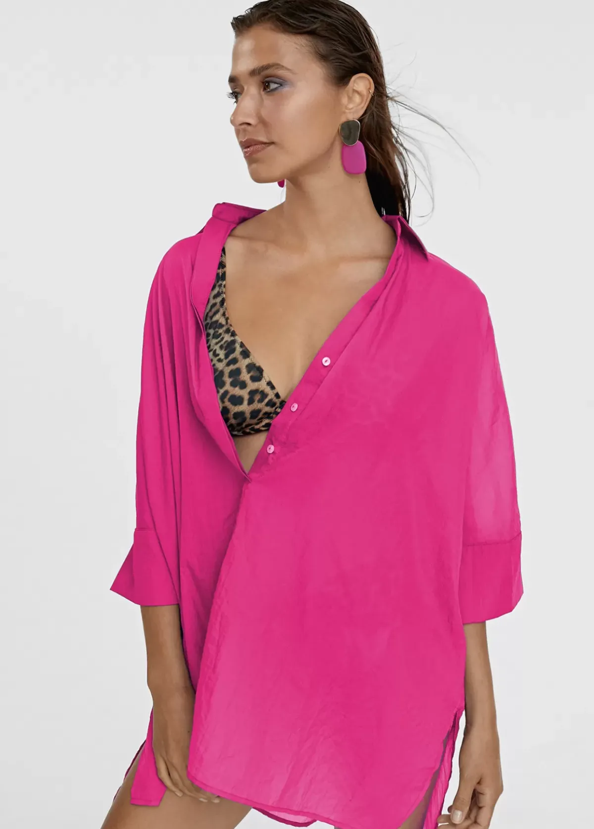 Sale Kaftan corto kimono Camisas Y Blusas|Baño