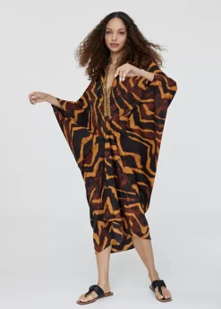 New Kimono estampado en cebra Baño