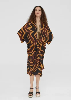 New Kimono estampado en cebra Baño