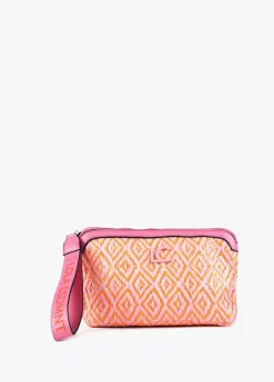 Neceser efecto rafia bicolor Accesorios|Bolsos