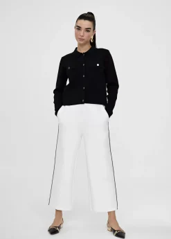 Discount Pantalón blanco con vivo Pantalones