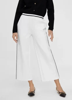 Discount Pantalón blanco con vivo Pantalones