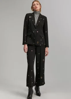 Outlet Pantalón detalle eyelets Pantalones