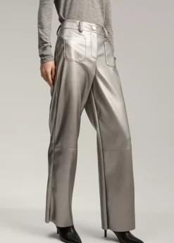 Outlet Pantalón efecto piel Pantalones