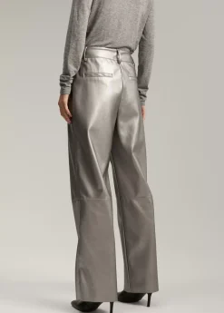 Outlet Pantalón efecto piel Pantalones