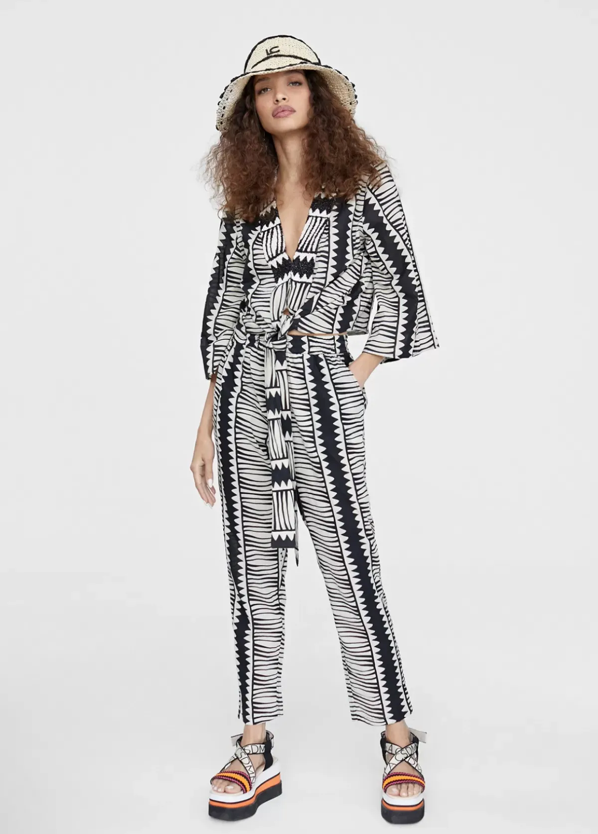 Outlet Pantalón jogging bicolor Pantalones