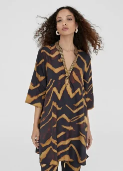 Pantalón jogging estampado zebra Pantalones|Baño