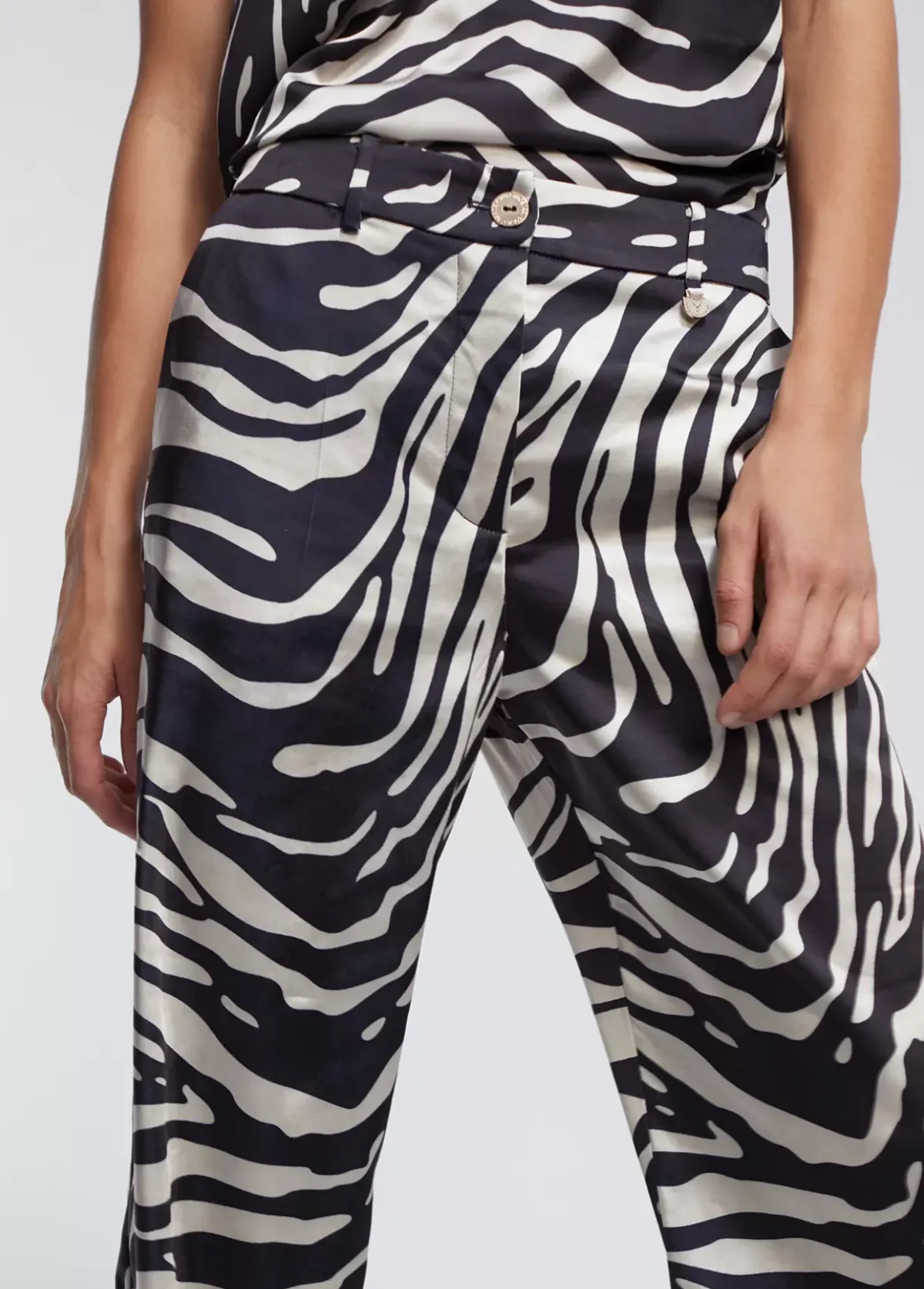 Sale Pantalón palazzo cebra Animal Print|Pantalones