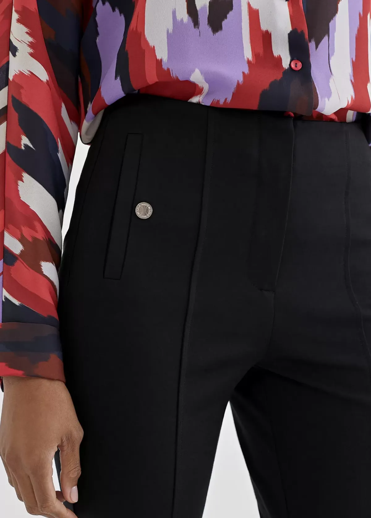 Outlet Pantalón pitillo abertura Pantalones