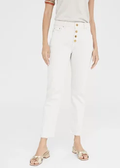 Discount Pantalón tejano con botones Pantalones