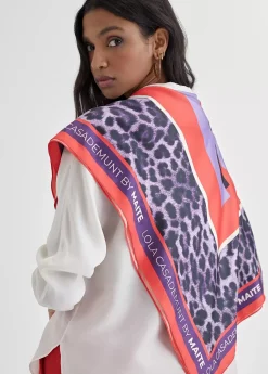 Clearance Pañuelo animal leopardo lilas Accesorios