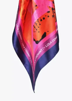 New Pañuelo leopardo y logo Animal Print|Bufandas Y Pañuelos