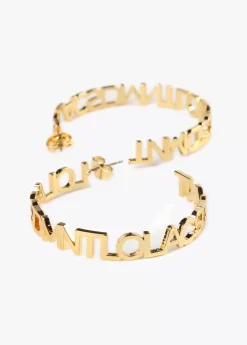 Online Pendientes aro logotipado Pendientes