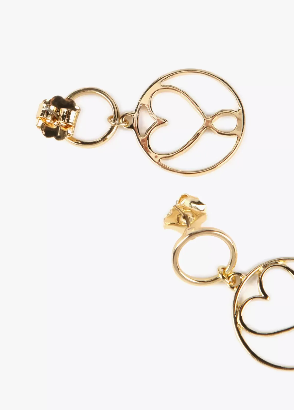 Discount Pendientes circulo y corazón infinito Pendientes