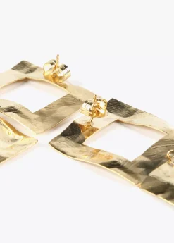 Clearance Pendientes s doble cuadrado Bisuteria