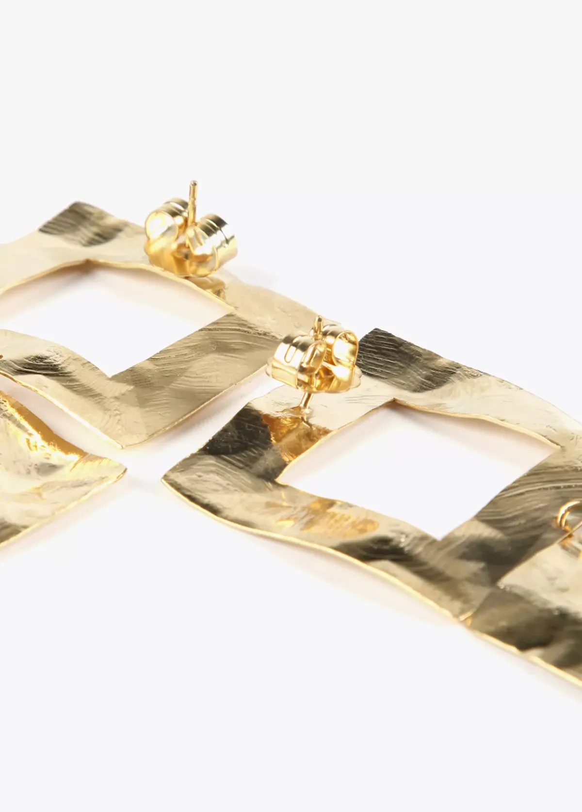 Clearance Pendientes s doble cuadrado Bisuteria