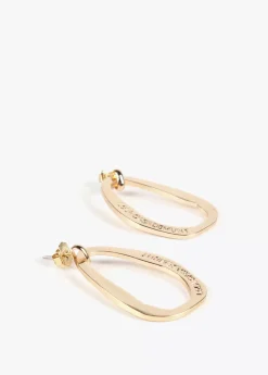 Outlet Pendientes óvalo grande Bisuteria