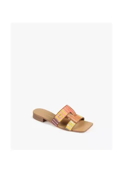 Best Sandalia plana efecto rafia multicolor Calzado