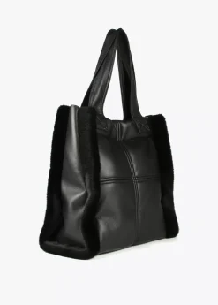 Shopper efecto piel y pelo Bolsos Shopper|Bolsos De Hombro