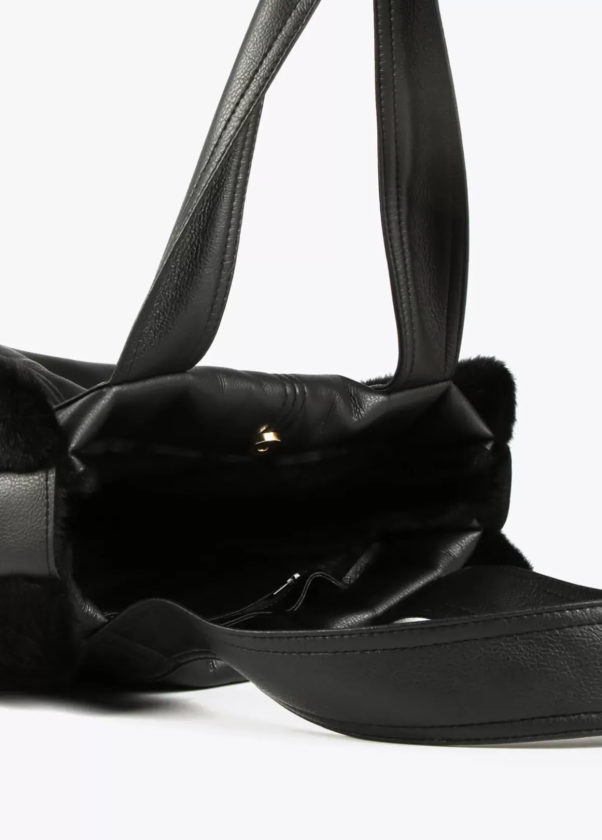 Shopper efecto piel y pelo Bolsos Shopper|Bolsos De Hombro