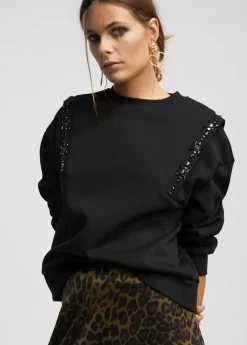 Discount Sudadera con pedrería Sudaderas