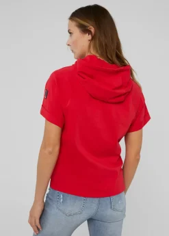 Outlet Sudadera manga corta roja de algodón 100%  - Lola Casademunt Sudaderas