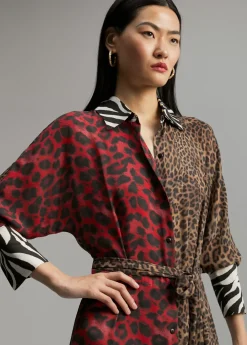 Best Vestido animal print combinado Animal Print|Vestidos Y Faldas