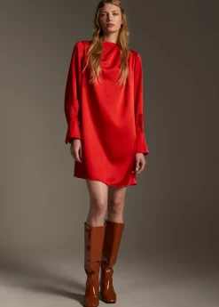 Sale Vestido corto satinado Vestidos Y Faldas