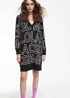 Discount Vestido de punto letras Punto|Vestidos Y Faldas