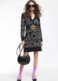 Discount Vestido de punto letras Punto|Vestidos Y Faldas