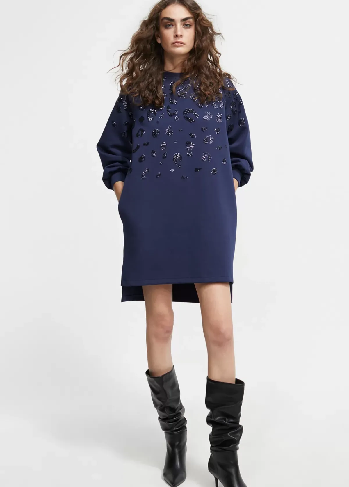 Discount Vestido detalle lentejuelas Vestidos Y Faldas