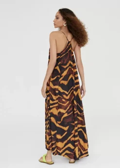 Sale Vestido largo en estampado cebra Vestidos Y Faldas|Baño