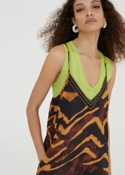 Sale Vestido largo en estampado cebra Vestidos Y Faldas|Baño