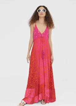 Vestido largo estampado animal print Baño