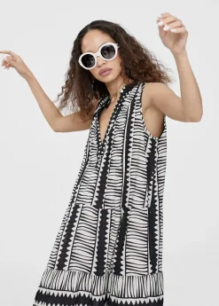 Vestido largo estampado étnico Baño