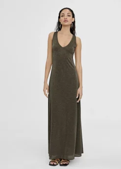 Sale Vestido largo y dorado Vestidos Y Faldas|Punto