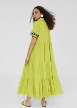 Sale Vestido midi de volantes Vestidos Y Faldas|Baño