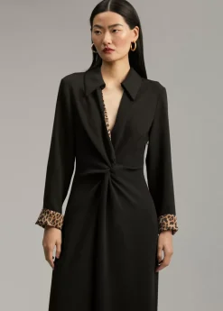 New Vestido midi nudo Vestidos Y Faldas