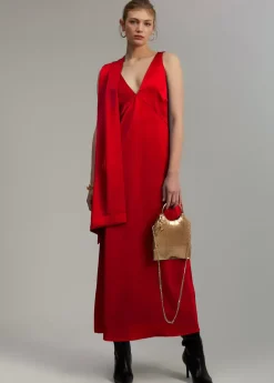 Best Vestido midi satén Vestidos Y Faldas