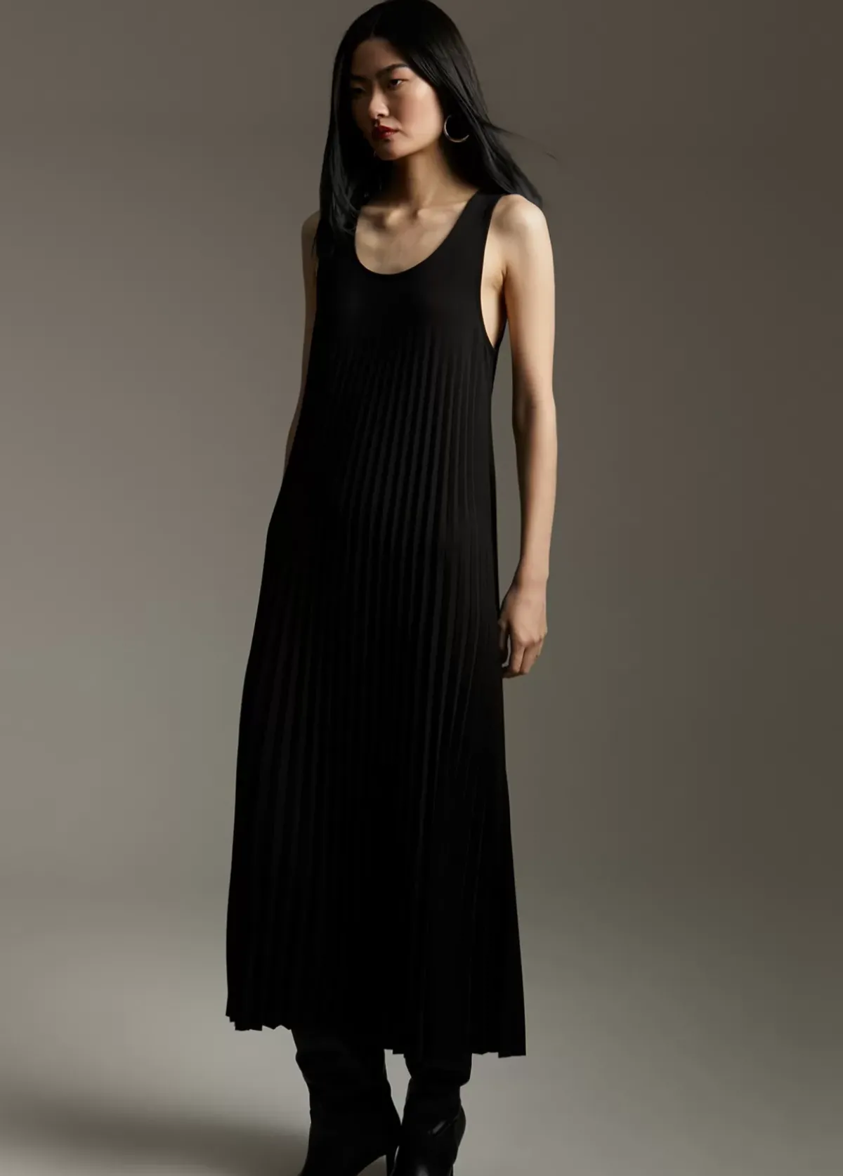 Sale Vestido sin manga plisado Vestidos Y Faldas