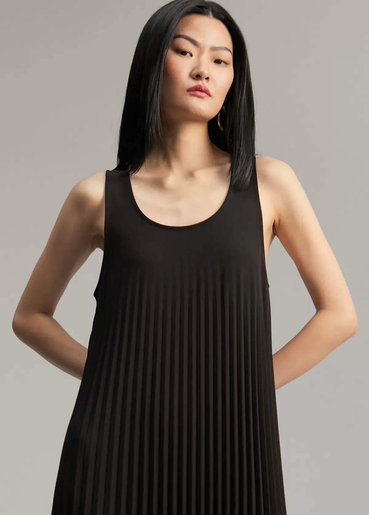 Sale Vestido sin manga plisado Vestidos Y Faldas