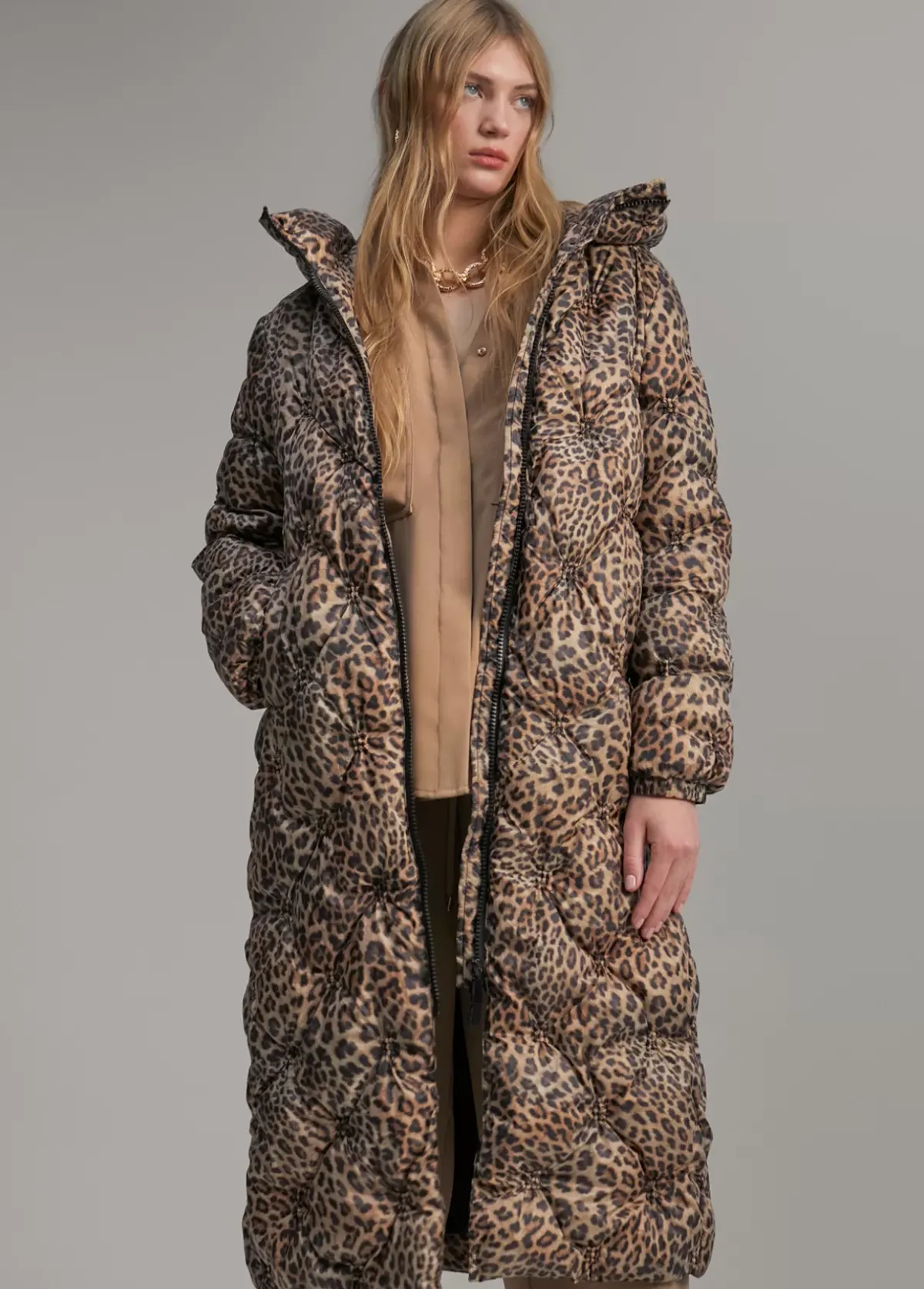 Outlet Abrigo acolchado forro contraste Animal Print|Abrigos Y Cazadoras