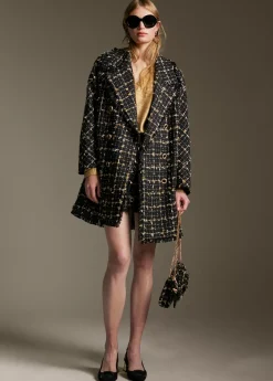 New Abrigo cuadros lúrex Abrigos Y Cazadoras