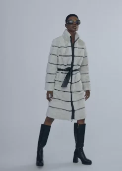 Outlet Abrigo pelo detalle efecto piel |  COLECCIÓN LOLA | Lola Casademunt Abrigos Y Cazadoras