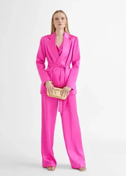 Hot Americana cruzada satinada Americanas Y Blazers