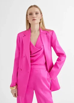 Hot Americana cruzada satinada Americanas Y Blazers