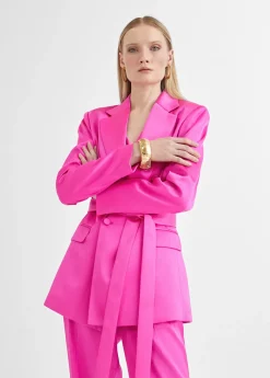 Hot Americana cruzada satinada Americanas Y Blazers