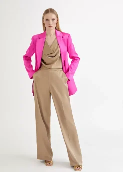 Hot Americana cruzada satinada Americanas Y Blazers