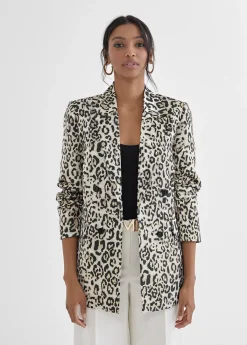 Clearance Americana dorada  animal print Americanas Y Blazers