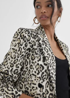Clearance Americana dorada  animal print Americanas Y Blazers